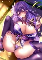 雷電将軍の美巨乳おっぱいを見ながら正常位中出しセックス！ぶっかけ受精！