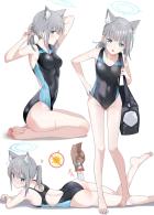 競泳水着の砂狼シロコのおまんこの中まで日焼け止め白クリームたっぷり塗り込む！