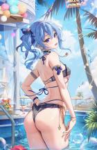 ビキニ姿の星街すいせいちゃんとリゾートプールで青姦セックス！