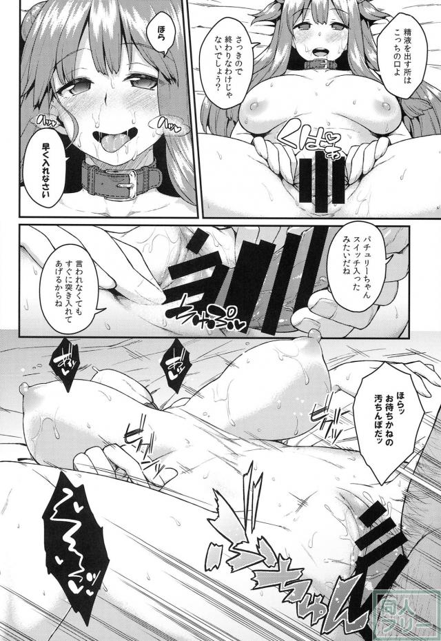 小悪魔の策略によって見事な雌奴隷へと変貌を遂げたパチュリー <> 013