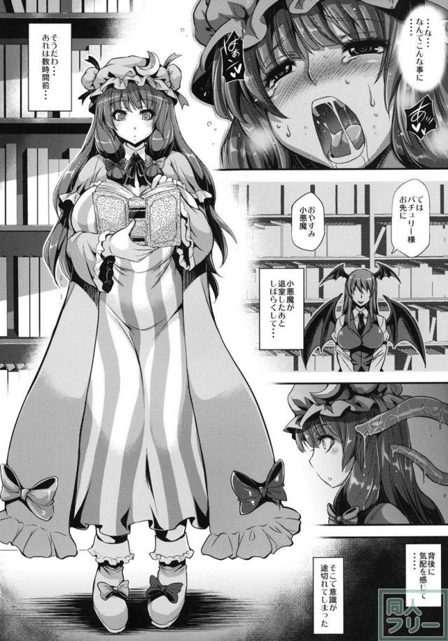 フタナリになったパチュリーが夜の図書館で、触手にフタナリペニスをイかされまくる本 <> 005