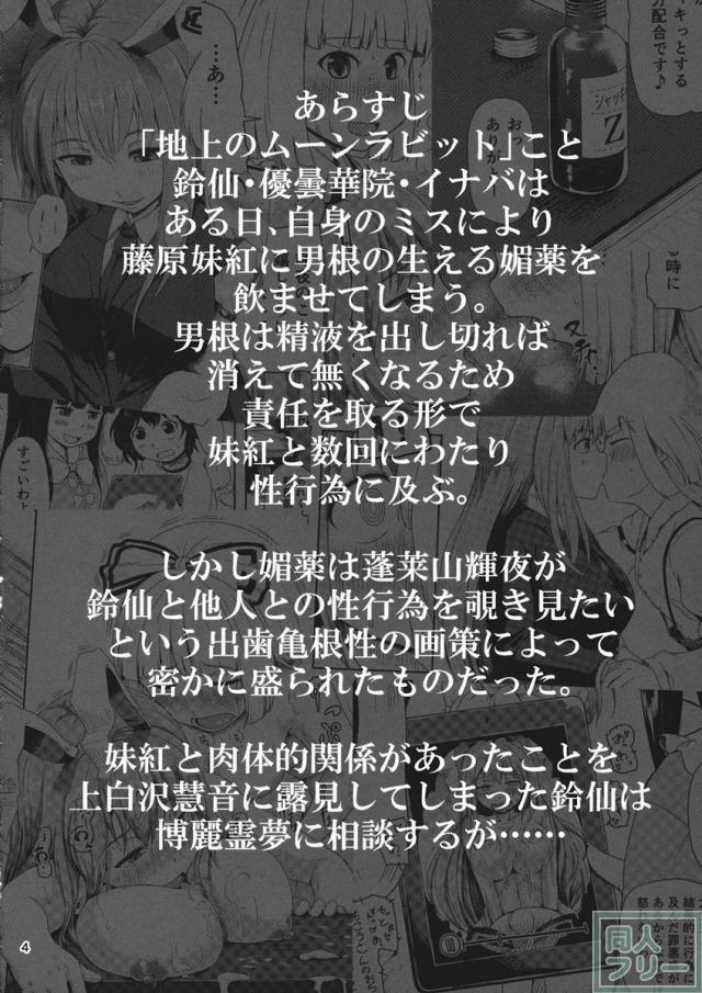 輝夜、妹紅ときて、今回は霊夢にガッツリハメられちゃいます☆ <> 003