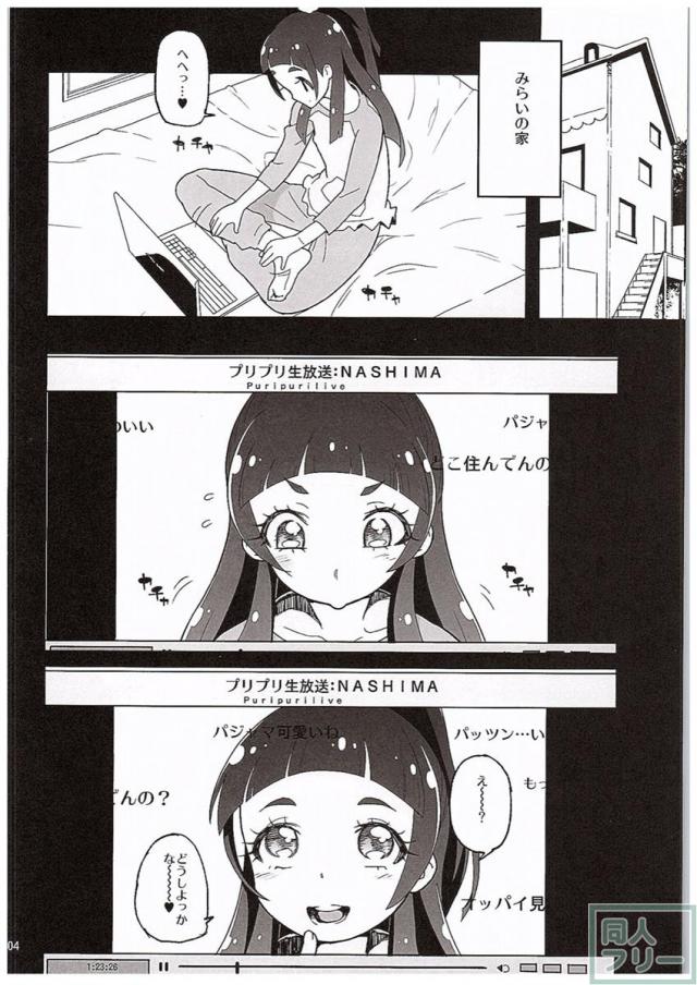 天○川きららリコとみらいとエロ生配信勝負ア○ルでも何でも見せてくれるチョロイ生主がプ○キュアだった件。 <> 003
