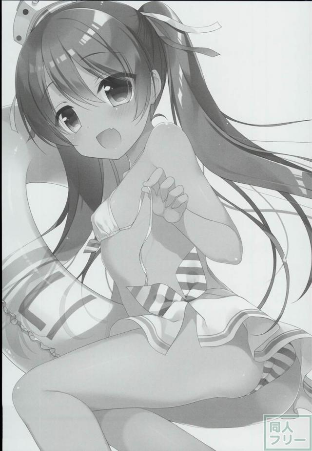 褐色ボディなロリ艦娘なリベッチオと露天風呂、砂浜でみんなに隠れて青姦エッチ <> 002