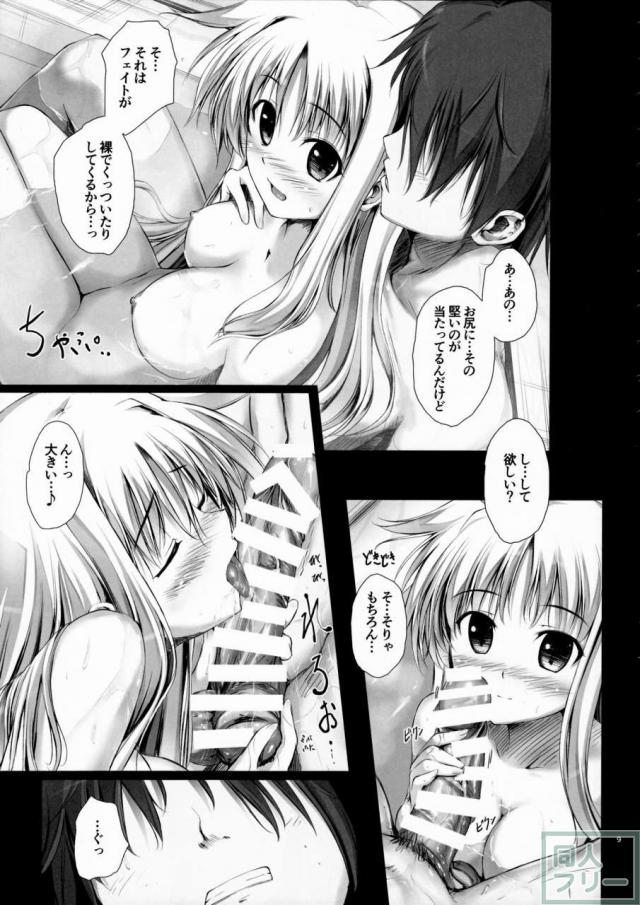 HSHシリーズ総集編です。フェイト編1、2、なのは編、シグナム編、ティアナ編、番外編1,2を収録。描き下ろしはティアナ編の後日談 <> 008
