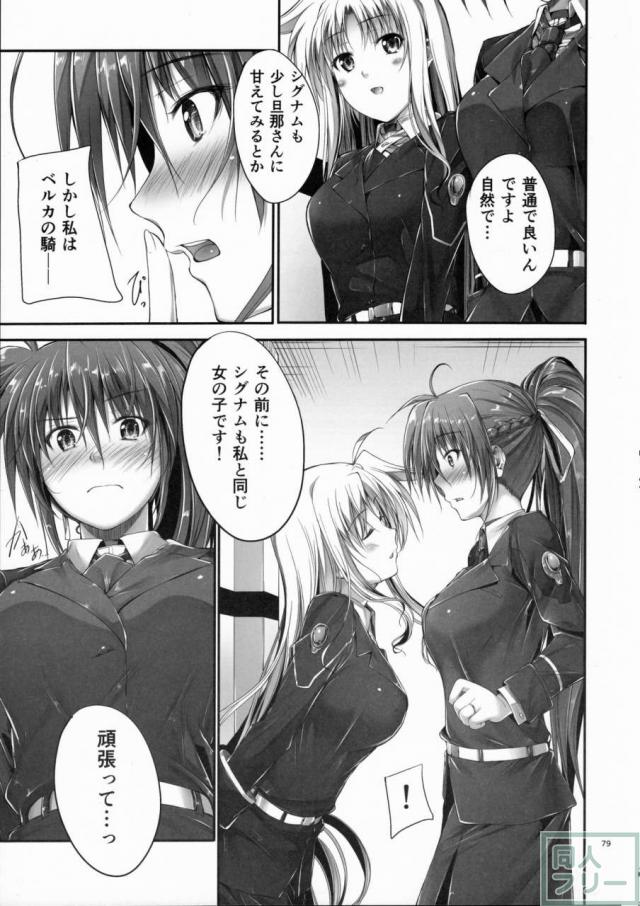 HSHシリーズ総集編です。フェイト編1、2、なのは編、シグナム編、ティアナ編、番外編1,2を収録。描き下ろしはティアナ編の後日談 <> 078