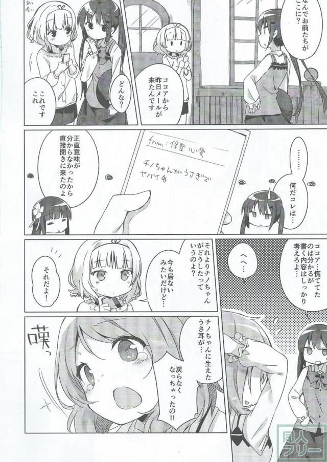 ある日風邪の症状と共にまたうさ耳を生やしてしまったチノを治すために高校生組+αが頑張る話 <> 010