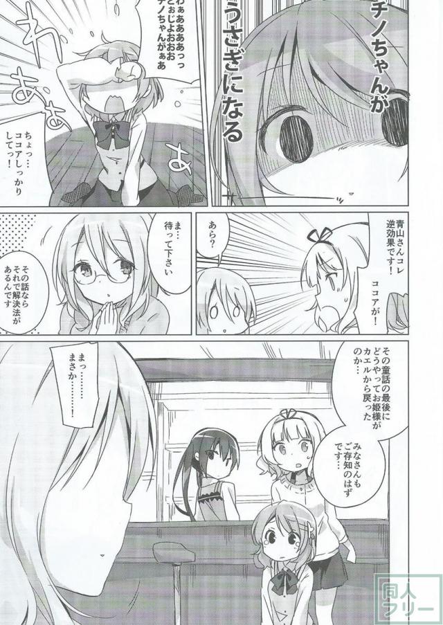 ある日風邪の症状と共にまたうさ耳を生やしてしまったチノを治すために高校生組+αが頑張る話 <> 013