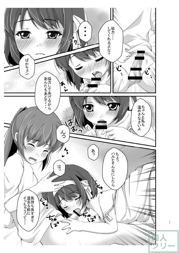 ロリ巨乳ハルヒとふたなりキョン子のいちゃいちゃ <> 010