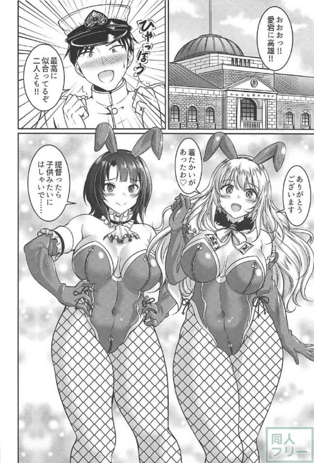 愛宕と高雄はどすけべうさぎ <> 003