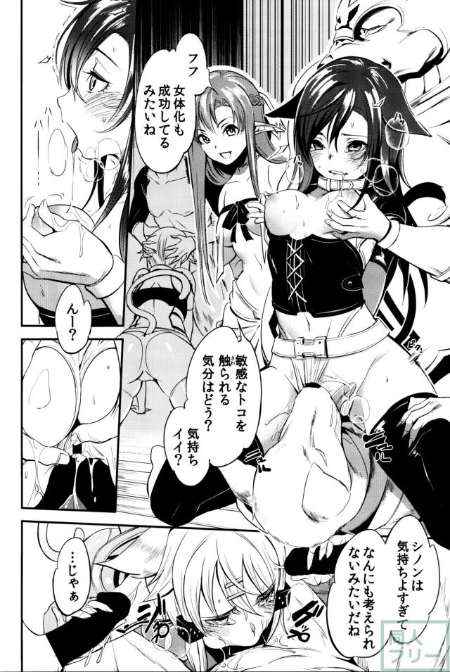 謎の部屋で指示されるまま猫耳装着したキリト&シノンが、獣人に陵辱されちゃいます♪ <> 007