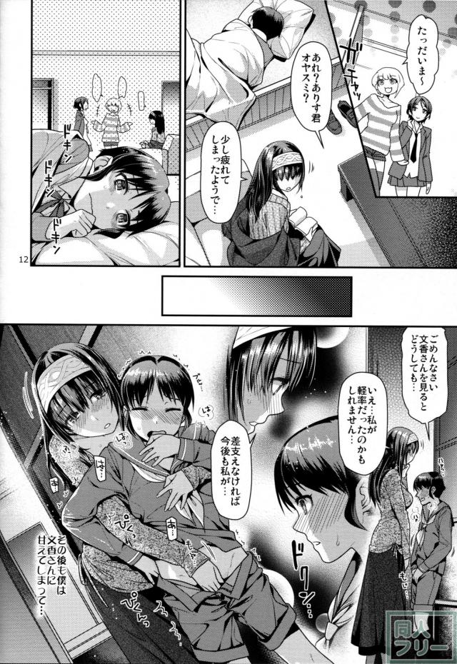 【姉ショタ】ショタ化した橘ありすが鷺沢文香に性の手ほどきを受ける <> 011