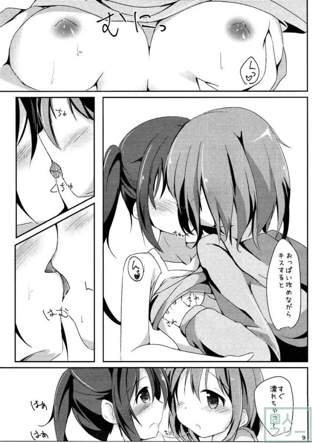 リゼのかわいらしいしぐさにうっかりココアが押し倒してしまう! <> 008