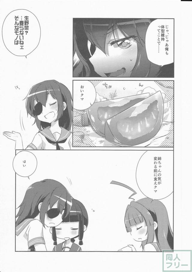 思わず頬が緩む球磨型姉妹の過ごす1日を描いた、ほのぼのコメディ本 <> 008