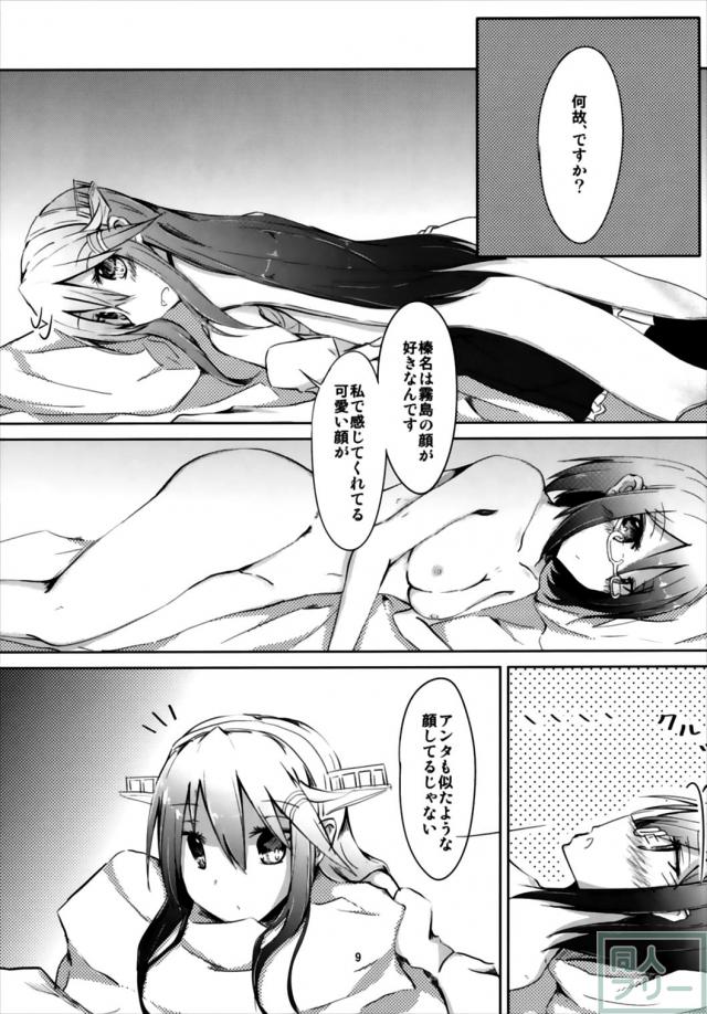 榛名が霧島にHな事をして霧島もまんざらでもないエロ漫画 <> 010