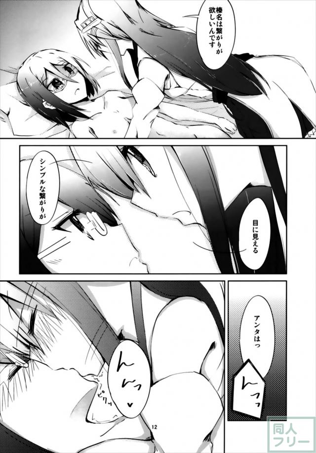 榛名が霧島にHな事をして霧島もまんざらでもないエロ漫画 <> 013