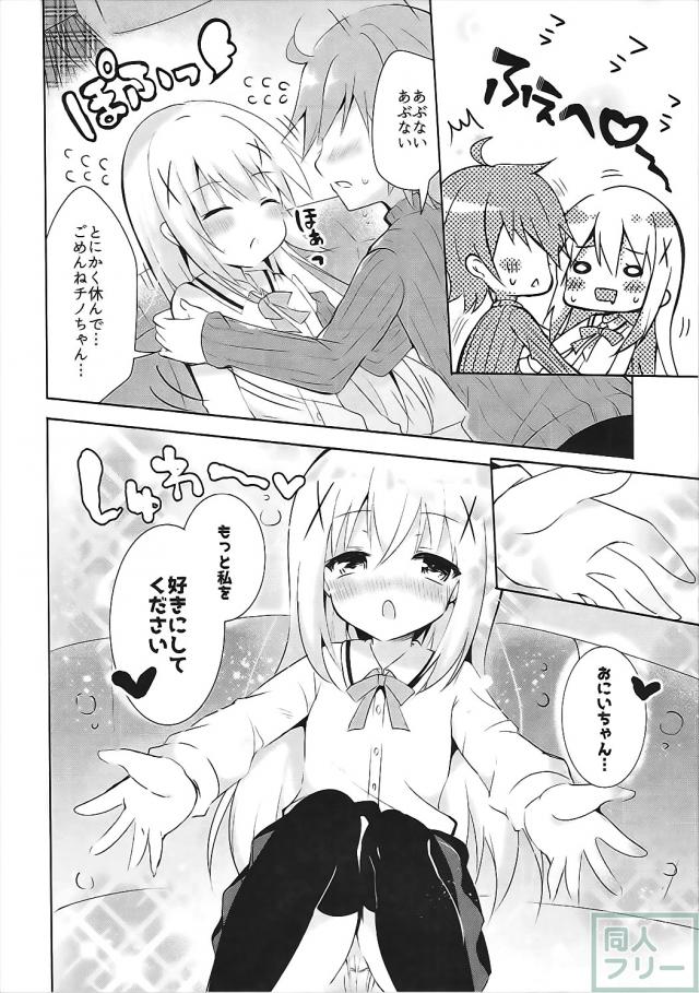 ブランデーチョコを食べてしまったチノちゃんは、お兄さんにデレデレに <> 007