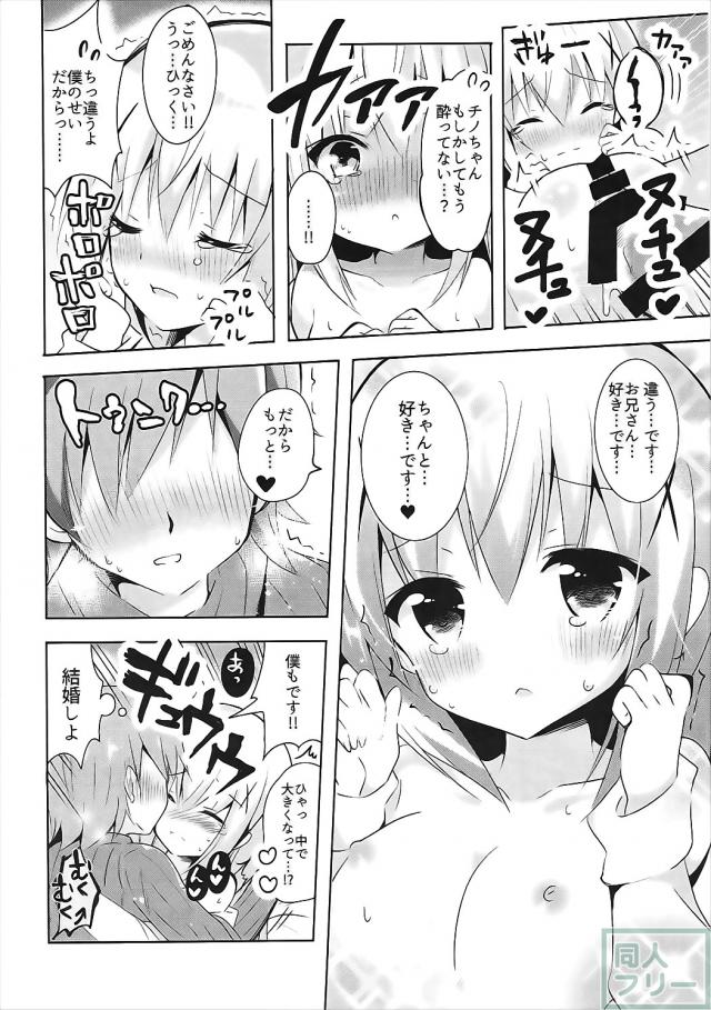 ブランデーチョコを食べてしまったチノちゃんは、お兄さんにデレデレに <> 011