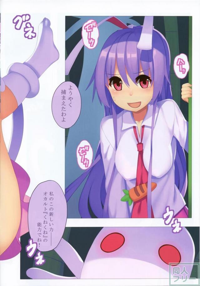 ふたなり鈴仙がオカルト能力を駆使しててゐに性的なお仕置きをするフルカラー本 <> 003