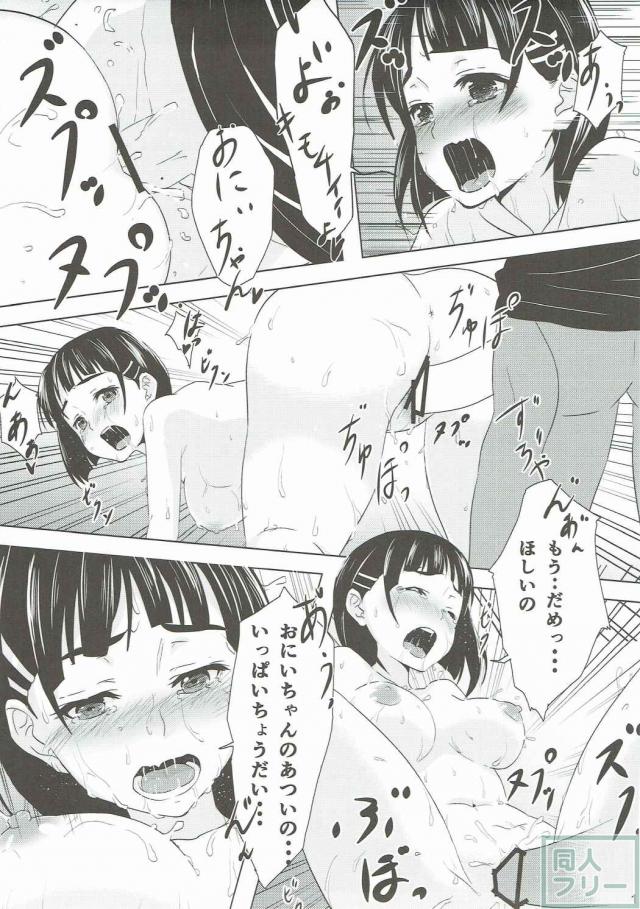 キリトが直葉を突く度に直葉の育ちの良いやわらかおっぱいが揺れる！ <> 019