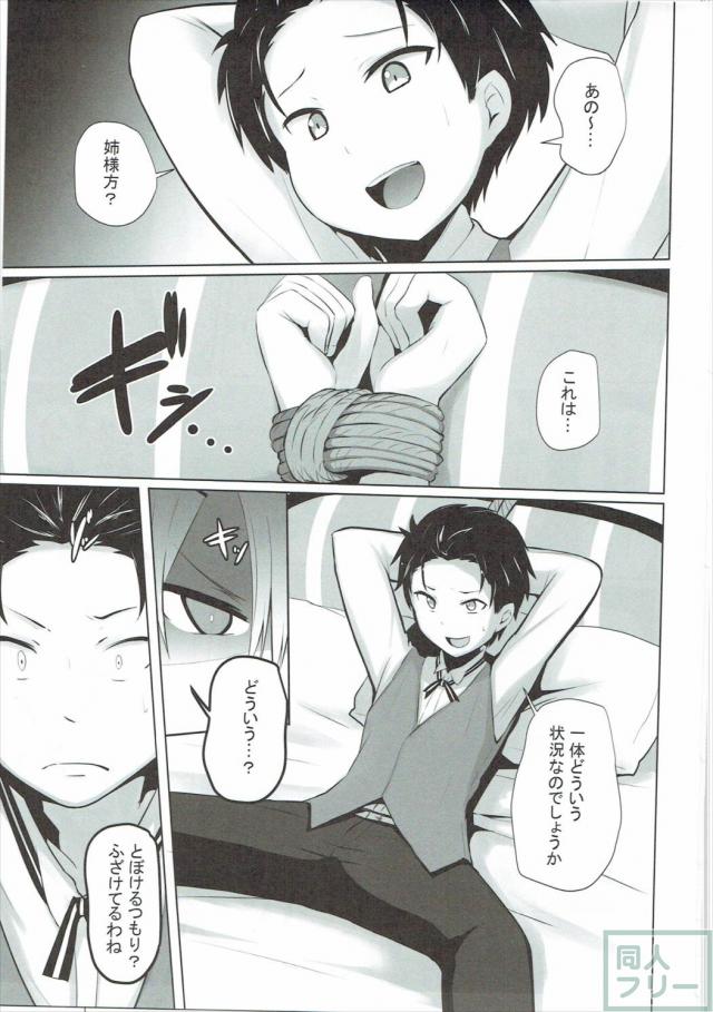 レム・ラムと騎乗位・顔面騎乗で女攻め3P <> 002