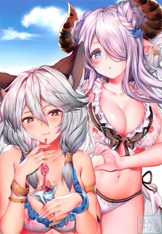 夏の浜辺でグラン君が騎空団の女の子たちとイチャらぶえっち！ <> 020