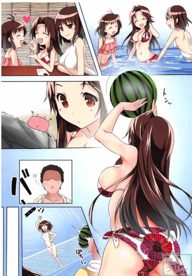 おしとやかな神通と海水浴で休暇青姦ックス <> 005