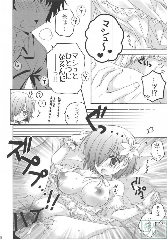 寝ぼけてるマスターとマシュの勢いでセックスしちゃう短編本 <> 007
