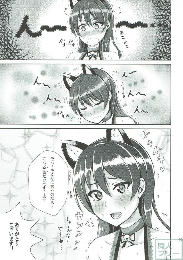 猫耳しっぽなエロコス海未ちゃんは恥じらい可愛い <> 007