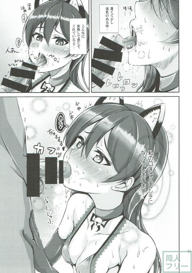 猫耳しっぽなエロコス海未ちゃんは恥じらい可愛い <> 009