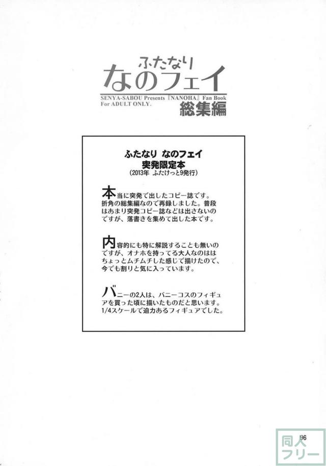 スク水日焼け跡JSなのは×巨根ふたなりフェイトさん、その他いろいろ総集本 <> 095