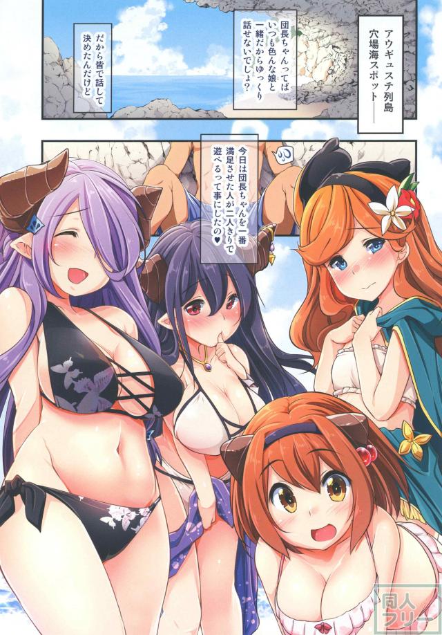 水着姿のグラブル美少女キャラ達とハーレムふるーからーSEX <> 002