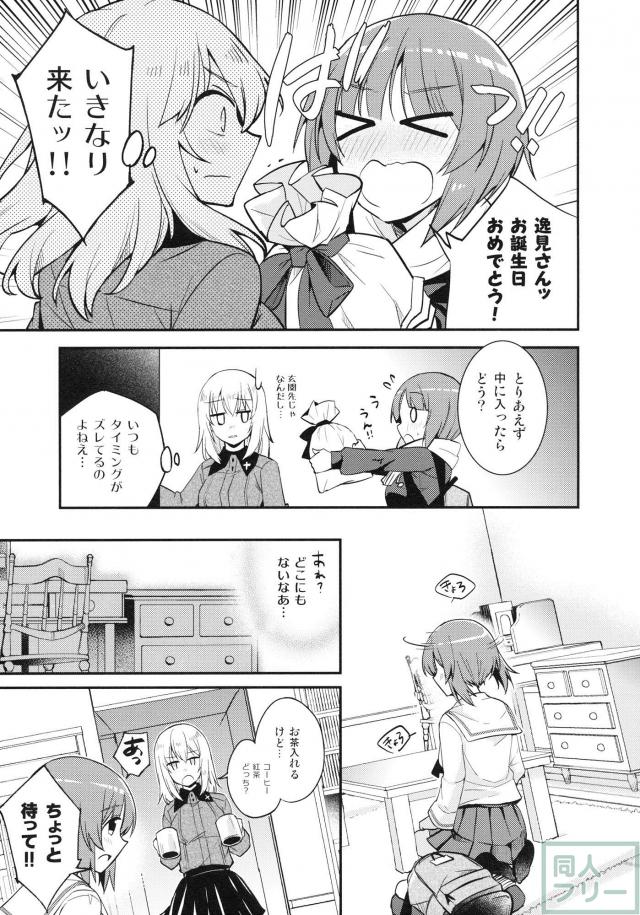 エリカの誕生日、みほとエリカのほのぼのコメディ <> 010