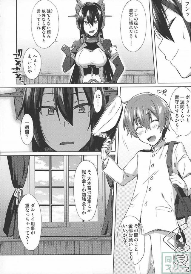 ゲスショタ提督と長門秘書艦のおねショタふたなりシリーズ第4弾 <> 005