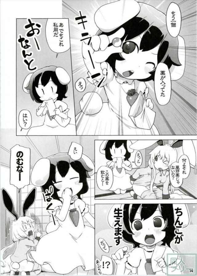 うどんげが風邪をひいたので、てゐがふたなりで二穴看病する本 <> 013