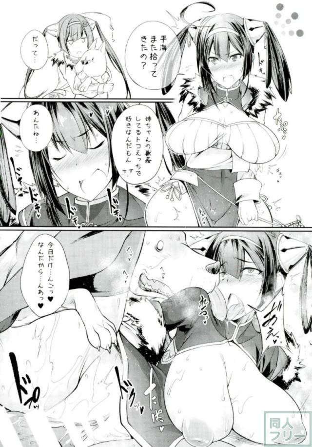アヘ顔全開獣姦ファック！戦艦美少女達が犬や豚のチンポに堕ちていく！ <> 010
