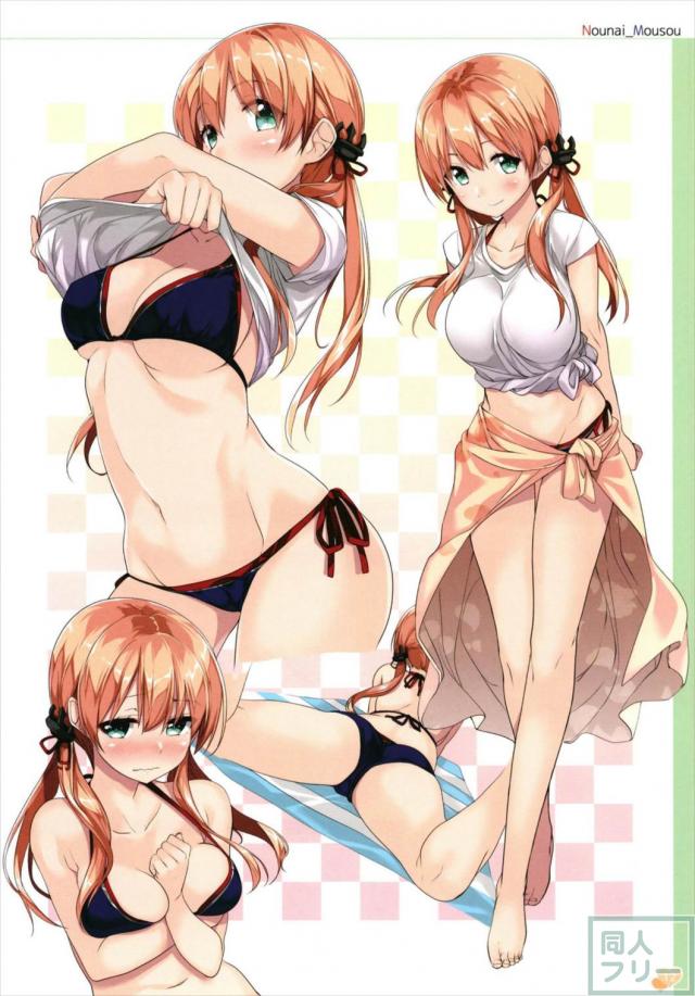 絶妙な美貧乳多め！艦娘たちの美麗フルカラーイラスト集 <> 011