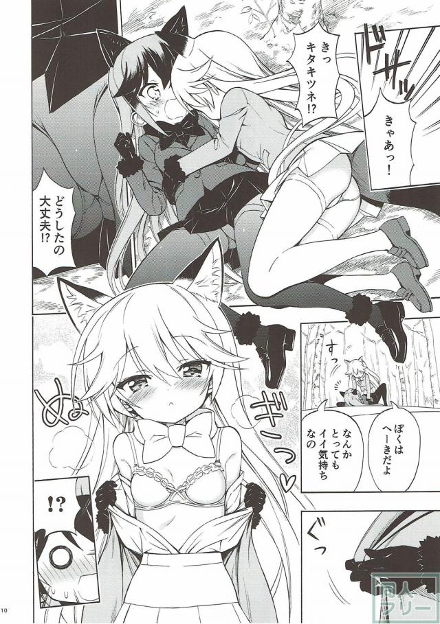 ギンギツネ(ふたなり)とキタキツネの初めての百合交尾本 <> 010