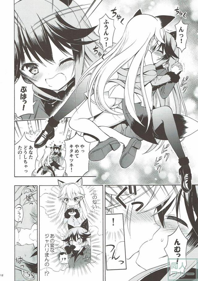 ギンギツネ(ふたなり)とキタキツネの初めての百合交尾本 <> 012