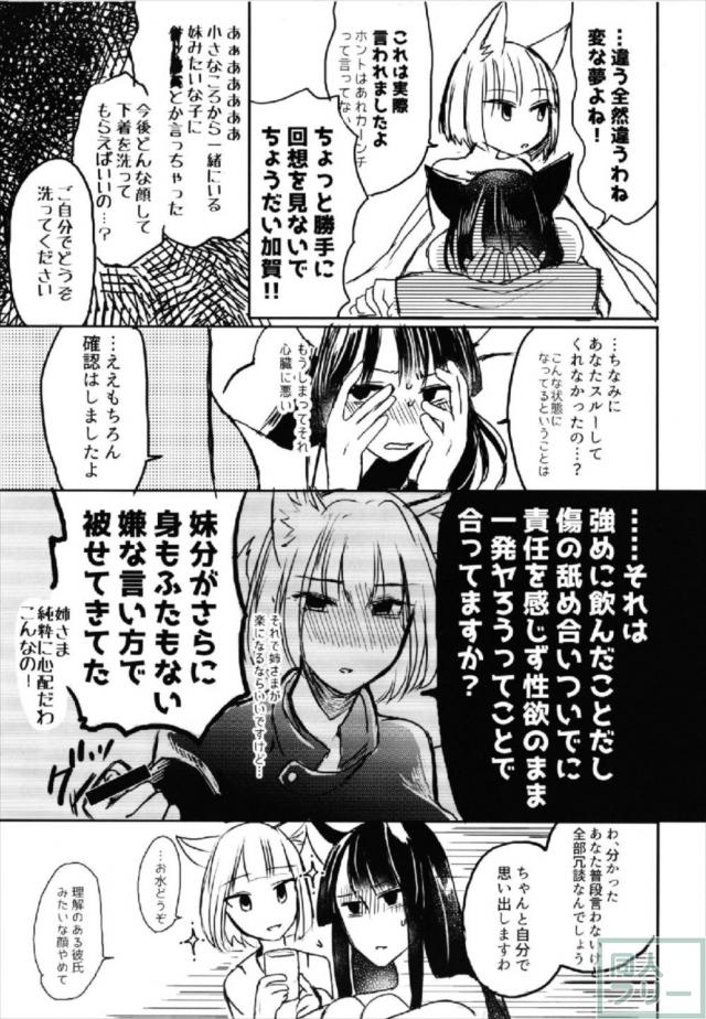アズレン赤城・加賀の酔っぱらい百合エッチ <> 004