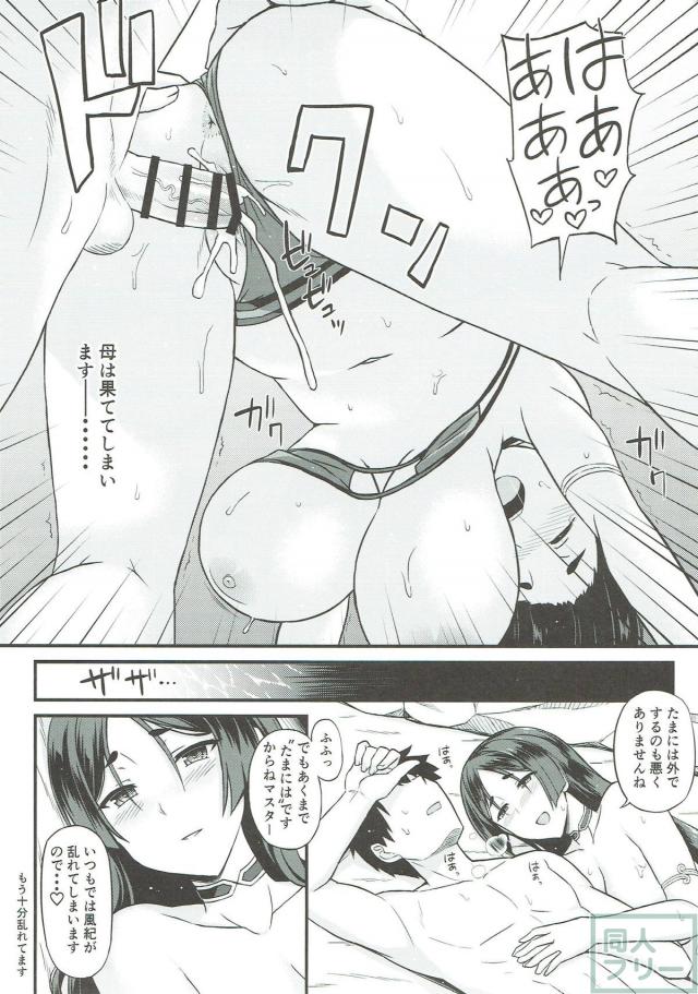 青い空、白い砂浜、ムチムチ頼光ママ <> 016