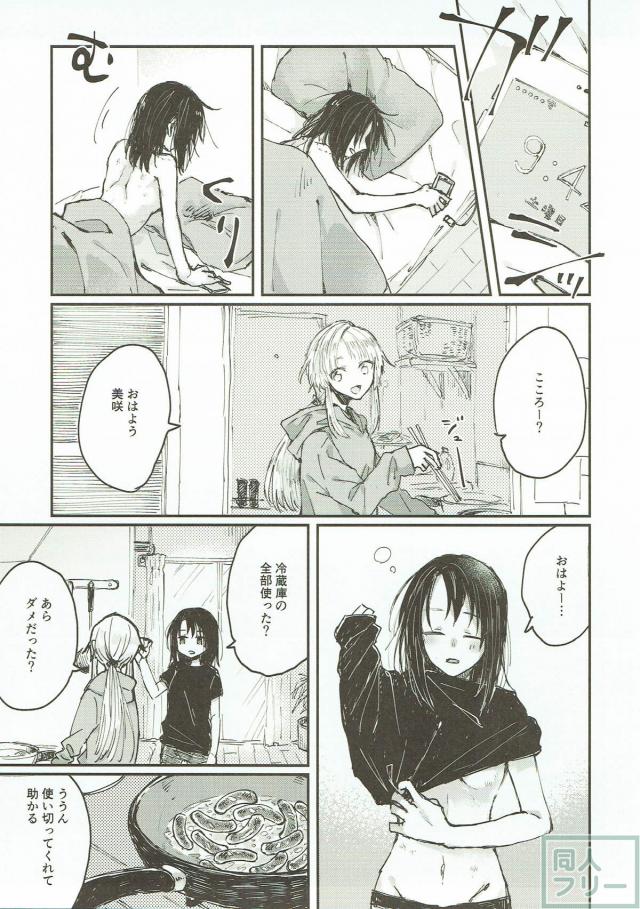 ワンルームに同棲中の美咲とこころが百合エッチ <> 006