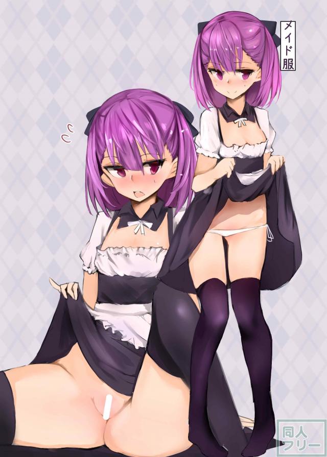 メイド服・バニーガール・JK制服でエレナとコスエッチ <> 017