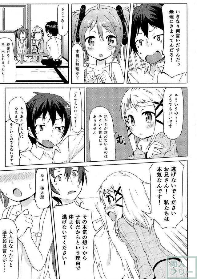 つるぺたロリ娘ふたりがセックスしたいと言ってきたので処女3Pックス <> 004