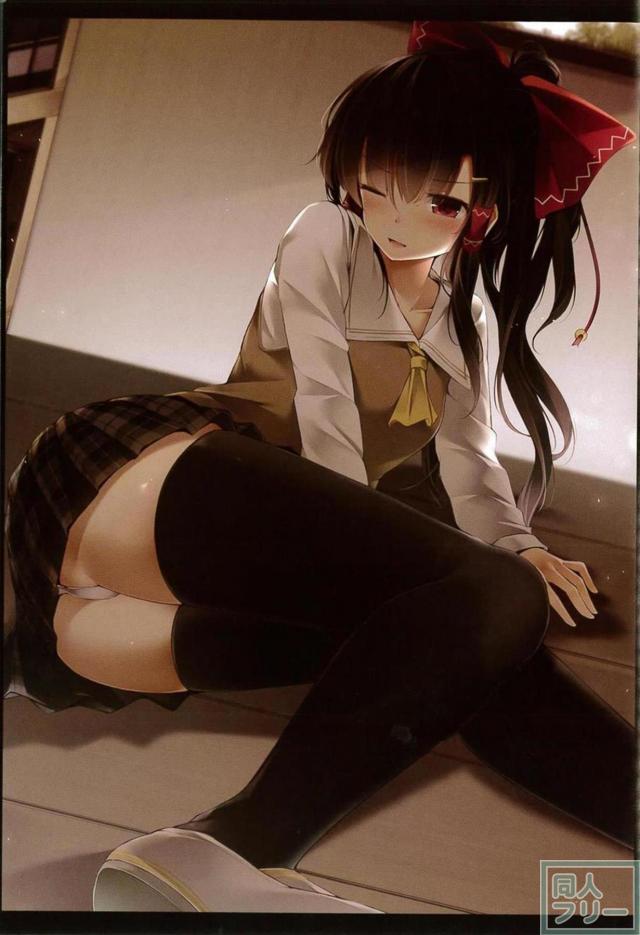 変態巫女の霊夢ちゃん。今日も学校でオナニーしちゃう <> 004