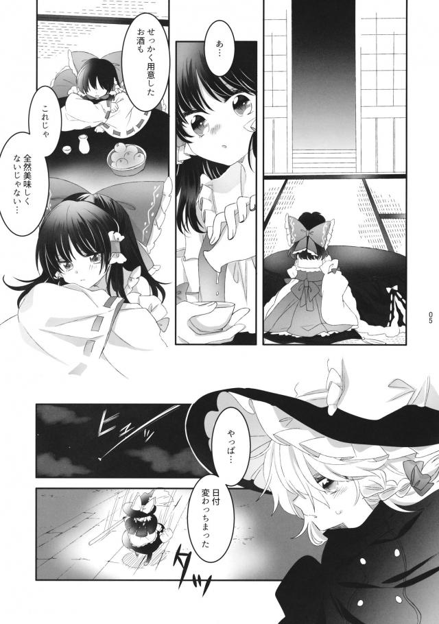 霊夢と魔理沙の大晦日コタツえっち <> 004