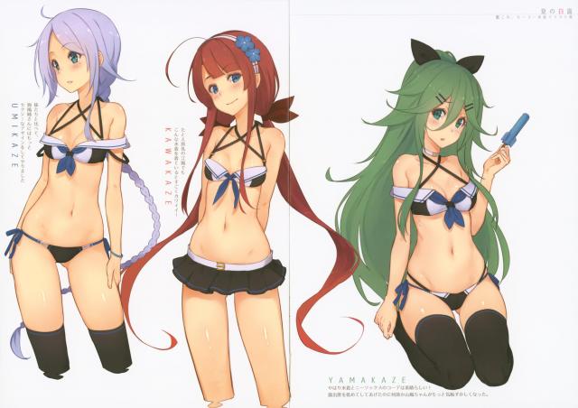 小ぶりな美乳とプリケツが光るセーラービキニイラスト集 <> 005
