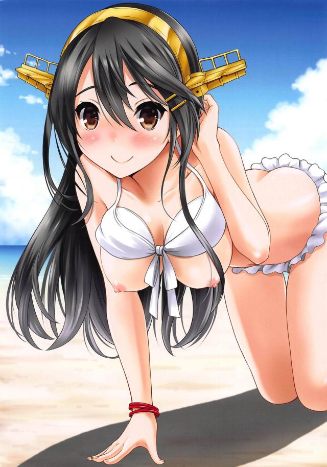 プライベートビーチで榛名と主観イチャラブセックス[フルカラー] <> 003