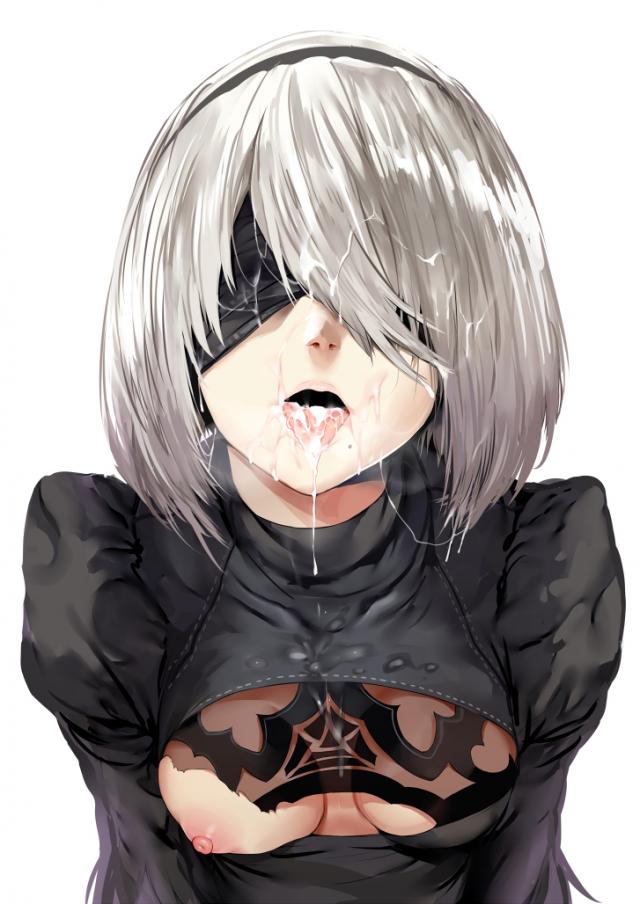 2Bの美顔を顔射で汚す！美乳乳首ピアスも <> 013