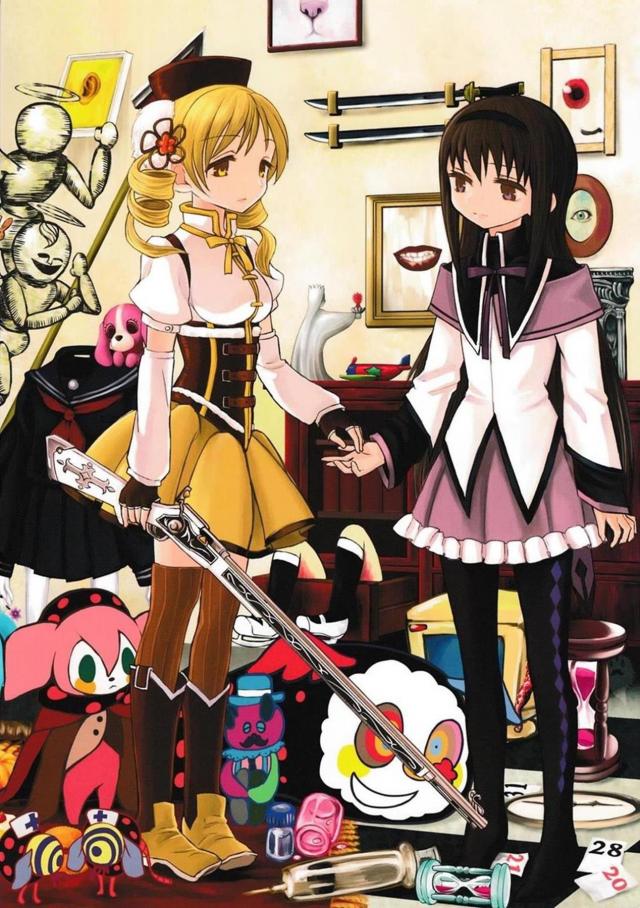まどか・ほむら・マミのちょっとドロドロ90P <> 089